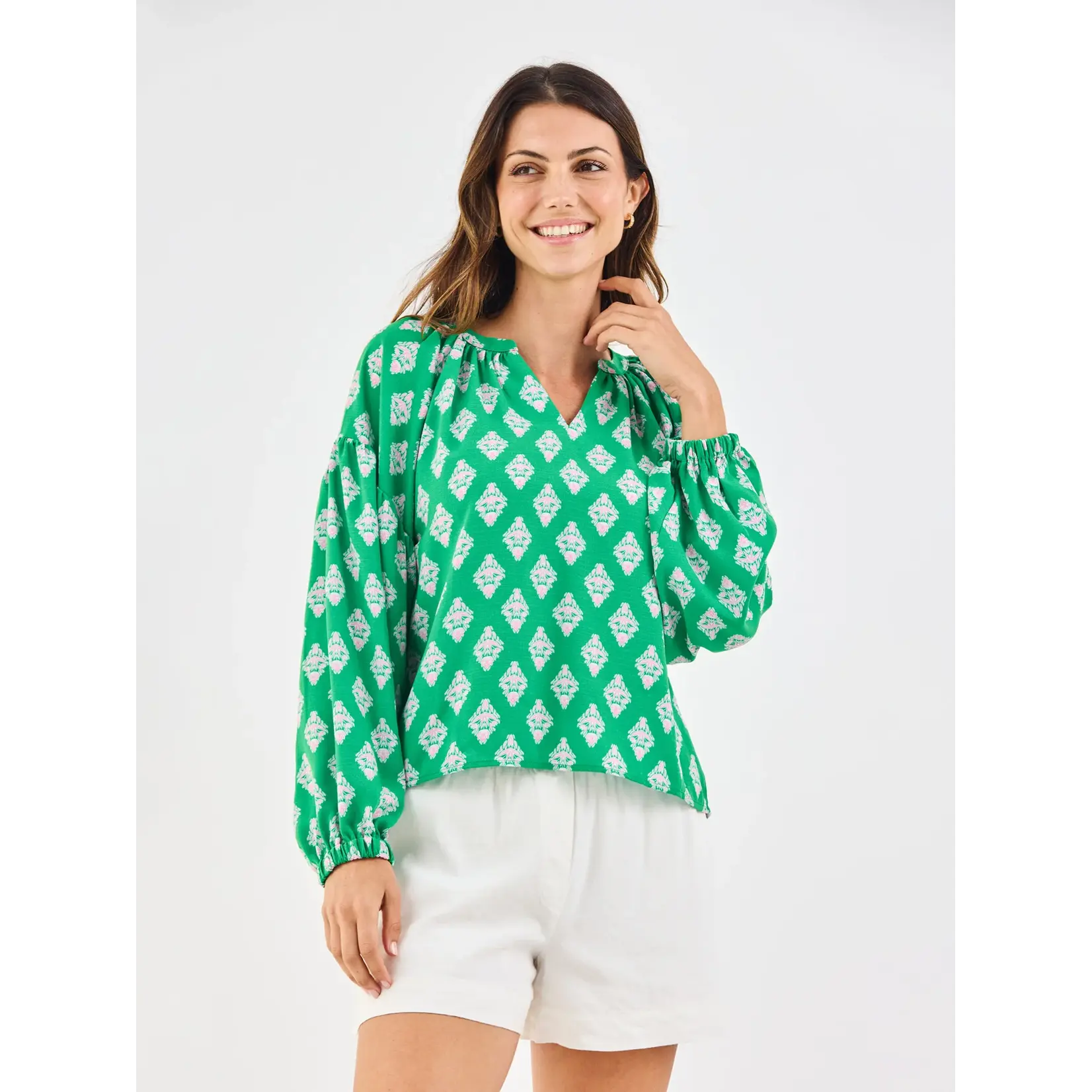 Mary Square Scarlette Top Early Riser Green