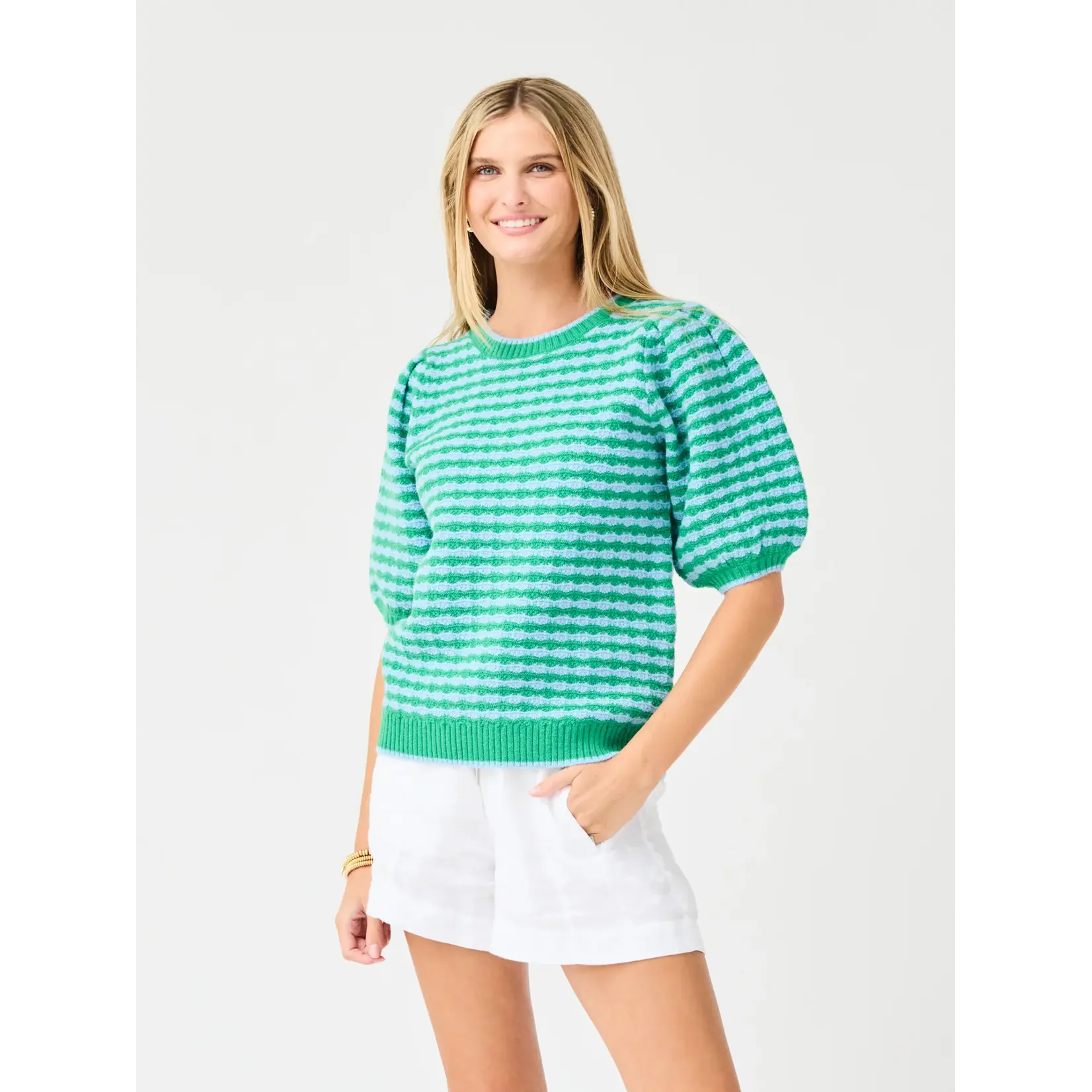 Mary Square Abigail Sweater Blue Green