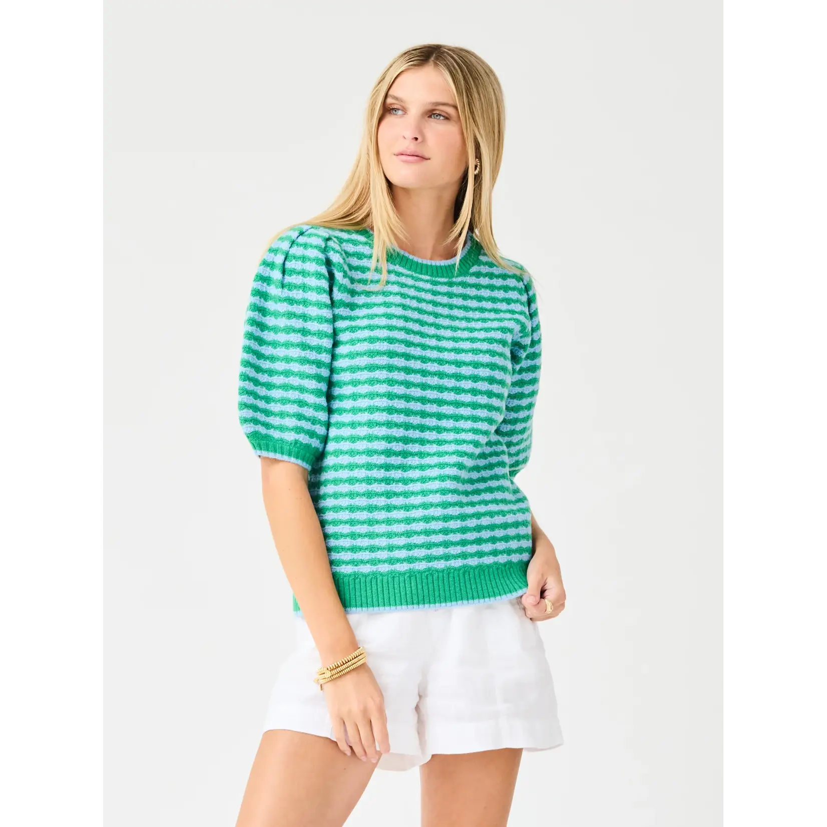 Mary Square Abigail Sweater Blue Green