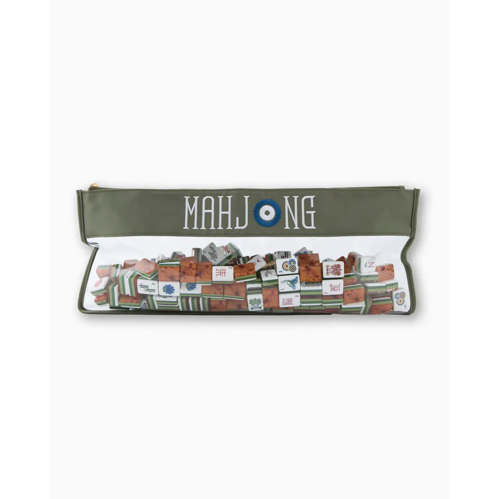 Oh My Mahjong Forest Green Mahjong Bag