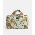 Wouf Large Toiletry Bag Emerald Leopard