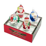 Christopher Radko CHRISTMAS CONFETTI 4 COUNT 3.25" SANTA FIGURES