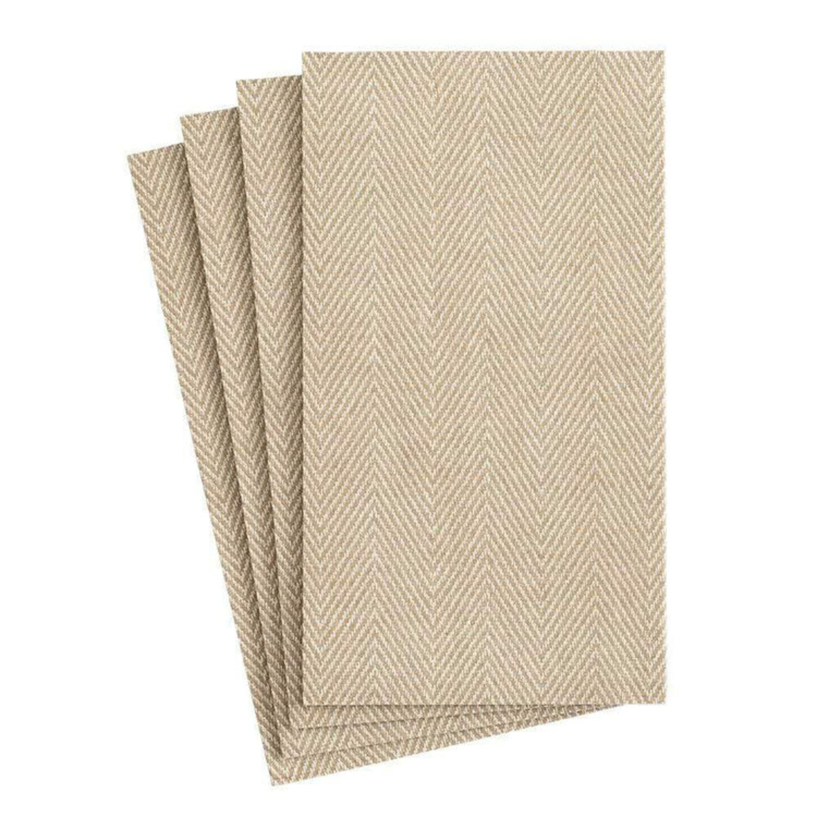 Caspari Jute Natural - Paper Line Guest Towel