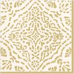 Caspari Annika Ivory/Gold Dinner Napkin