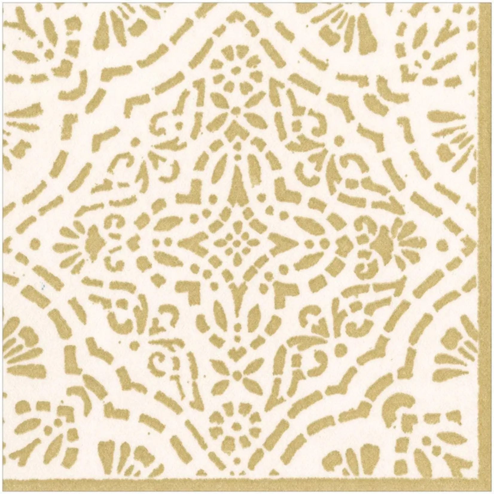 Caspari Annika Ivory/Gold Dinner Napkin