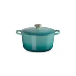 Le Creuset Signature Deep Round Oven 6.5QT Bleu Riviera Signature Light