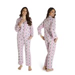 Two's Company Lucky Elephant Cotton Block Print Pajamas