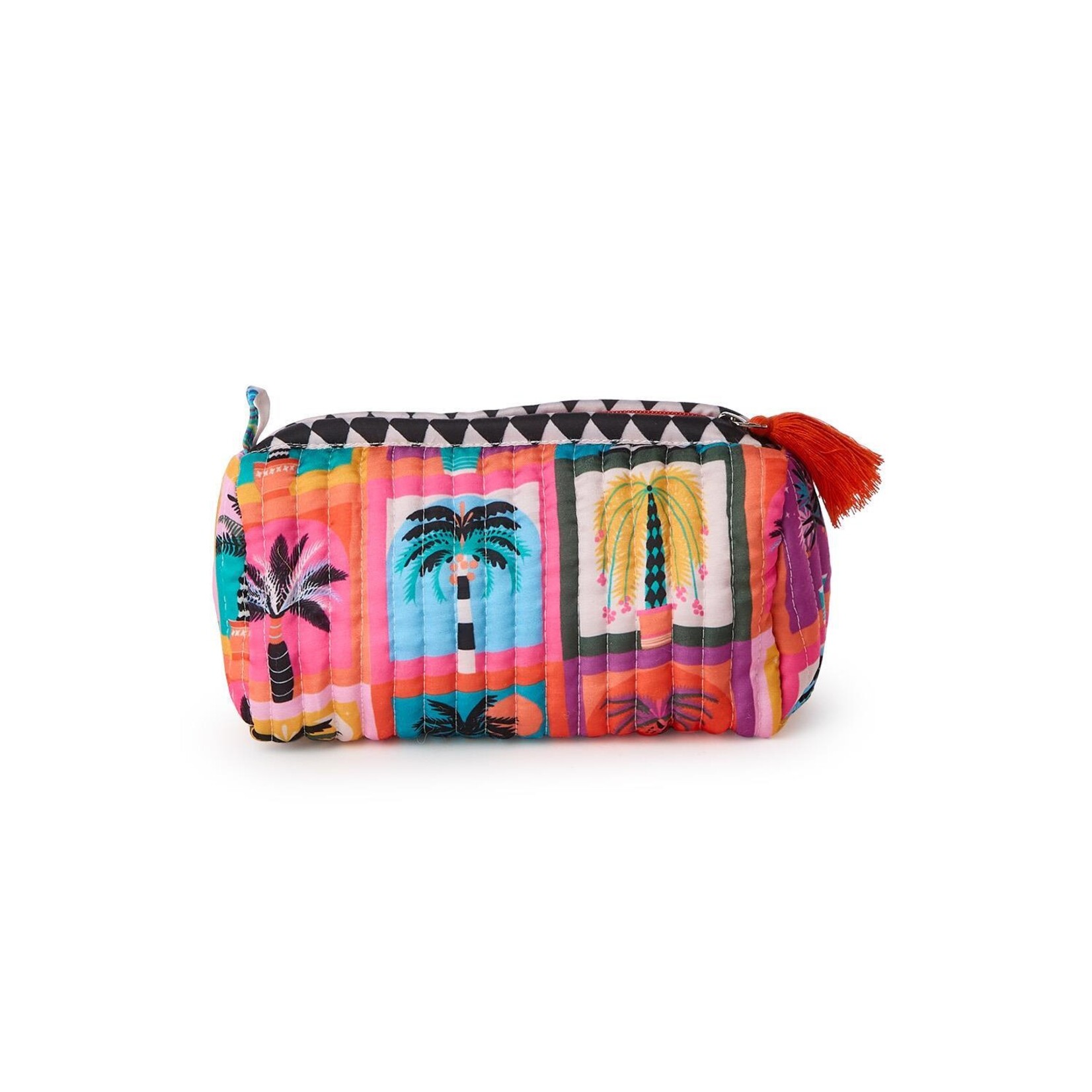 Two's Company Beldi Multi Print Quilted Cosmetic and Accessory Bags Small