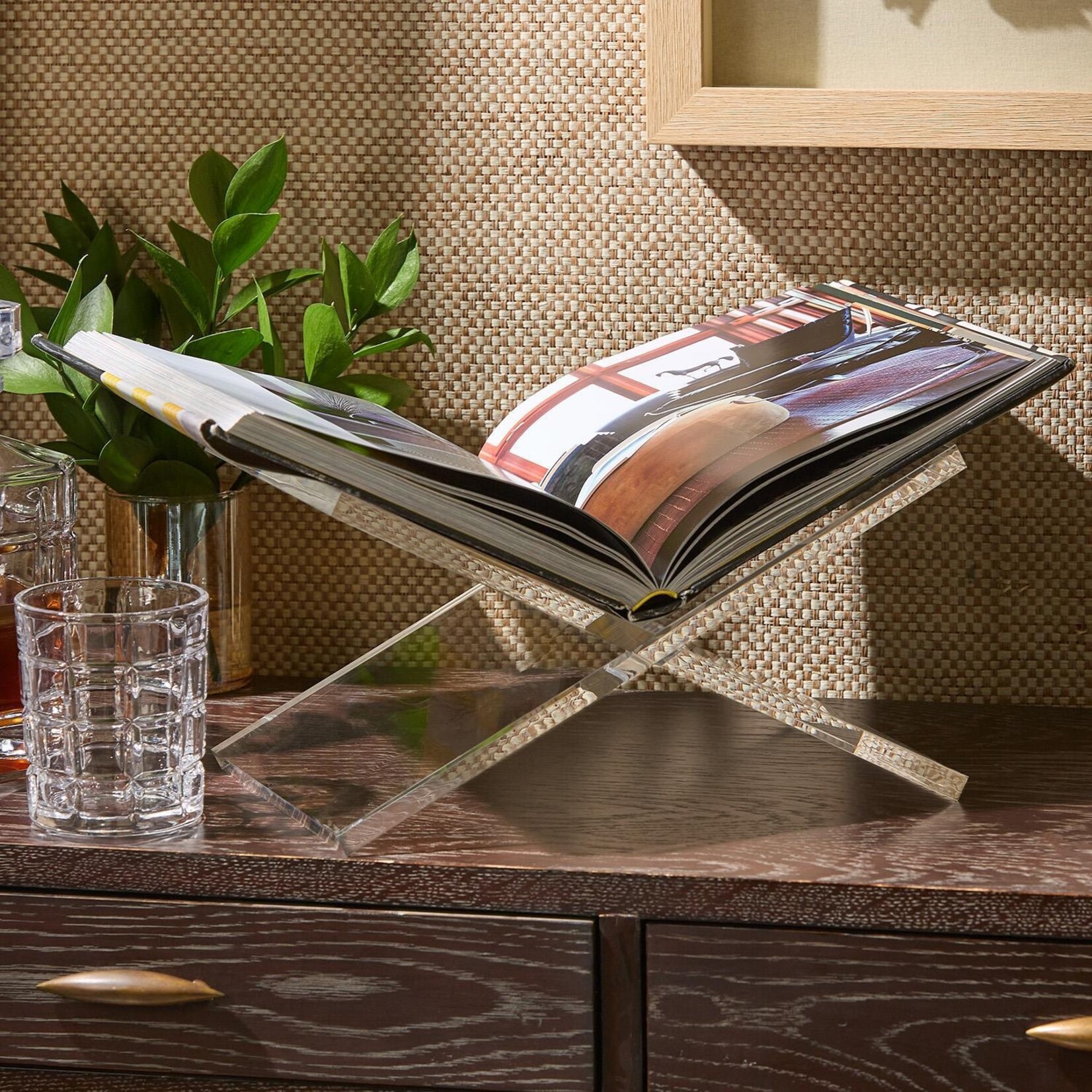 Two's Company Libreria Acrylic Book Stand - Acrylic
