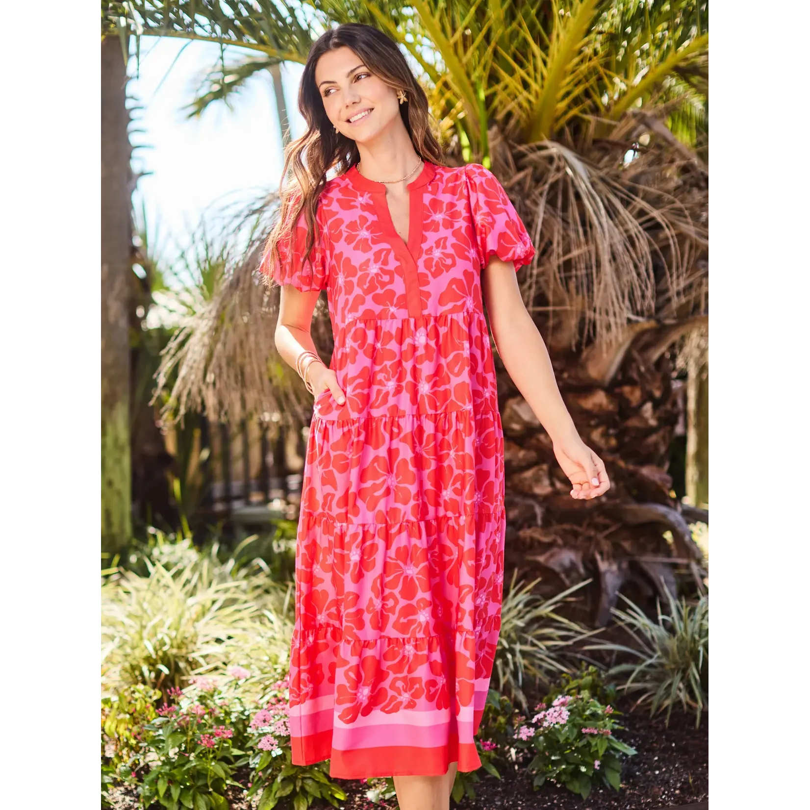 Mary Square Kinsley Garden Samba Pink Dress