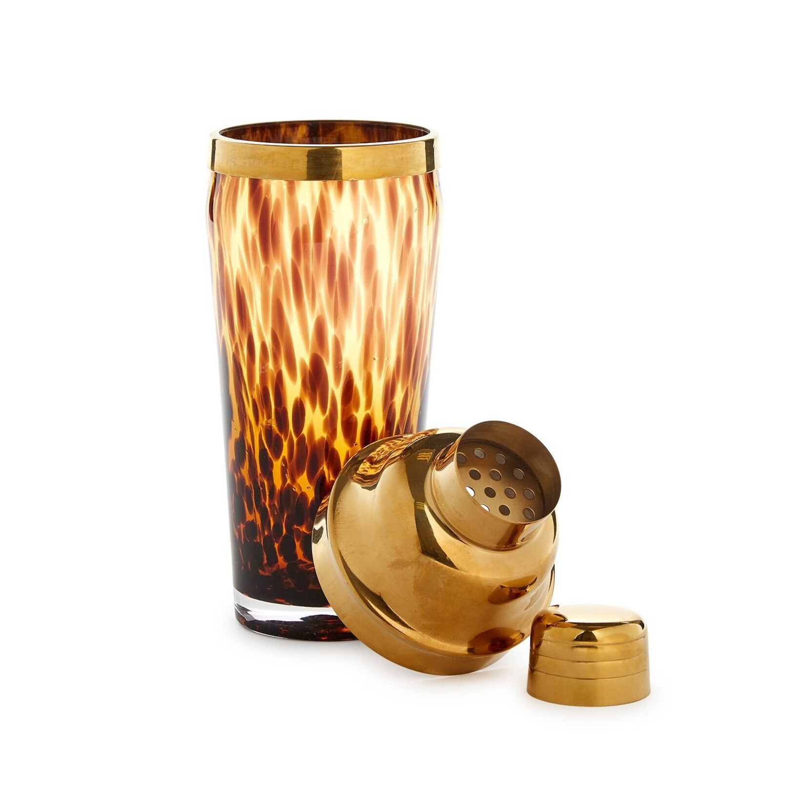 Two's Company Tortoise Print Cocktail Shaker