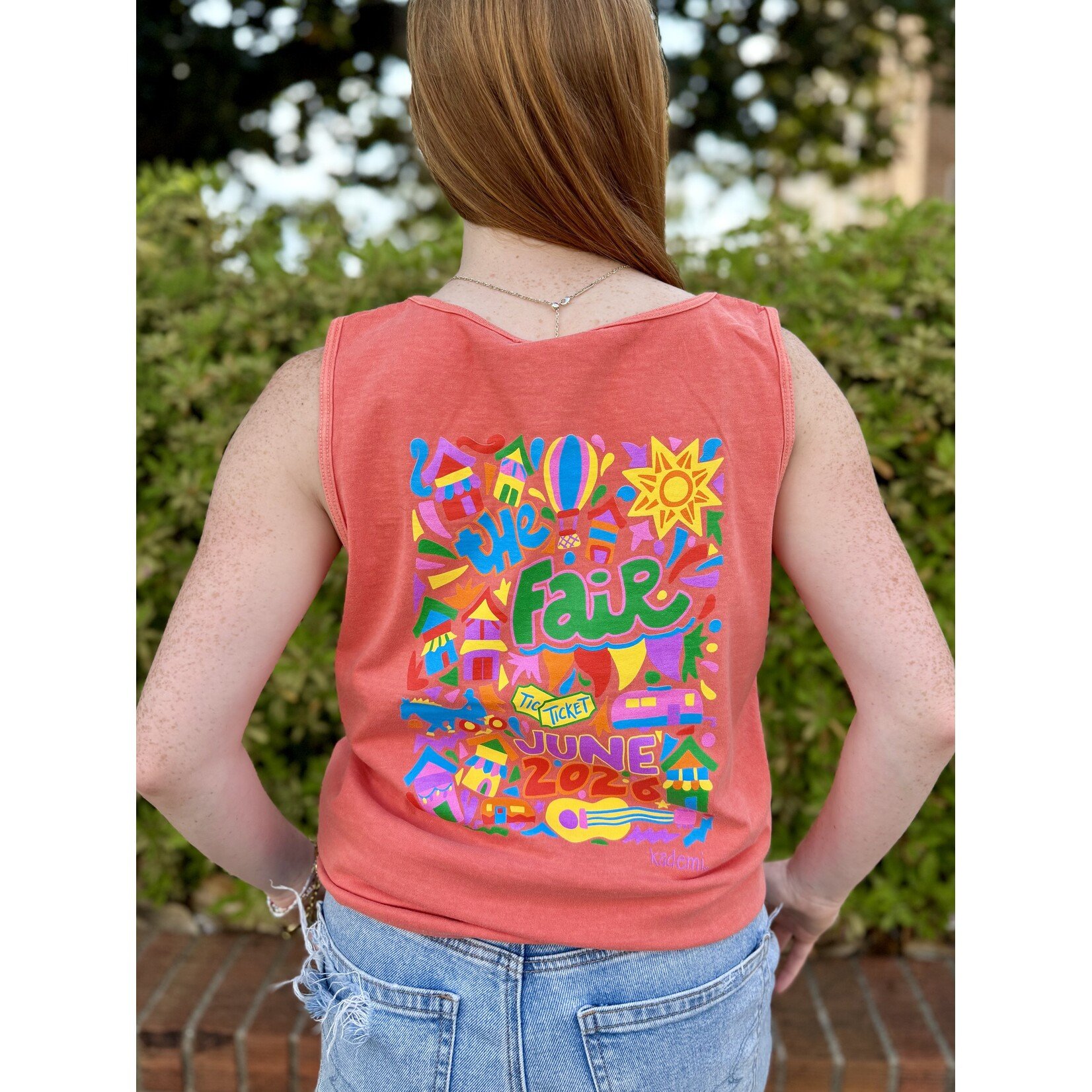 Kademi Fair 2026 Adult Tank Bright Salmon