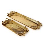 Two's Company Gold Bows Serving Tray Large
