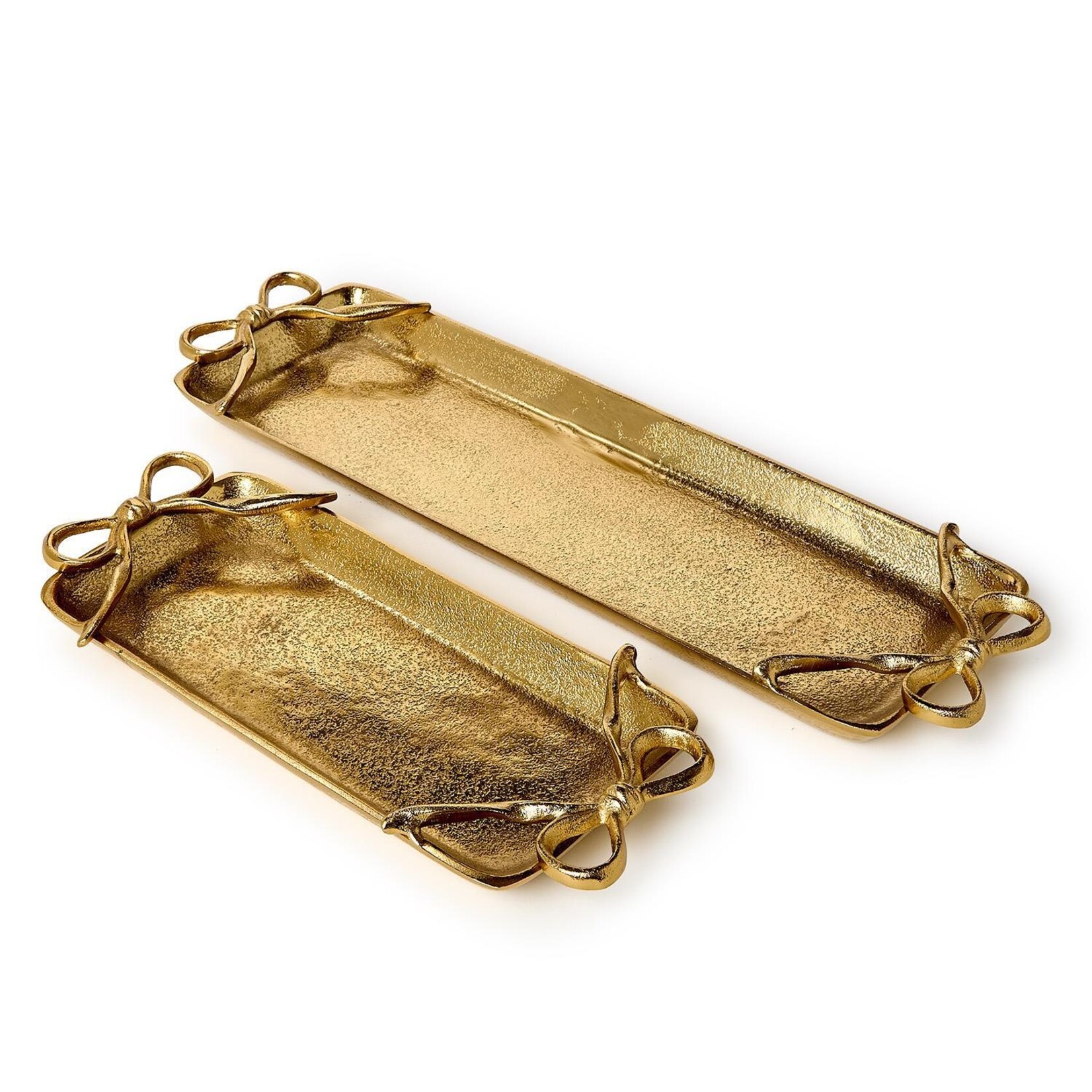 Two's Company Gold Bows Serving Tray Large