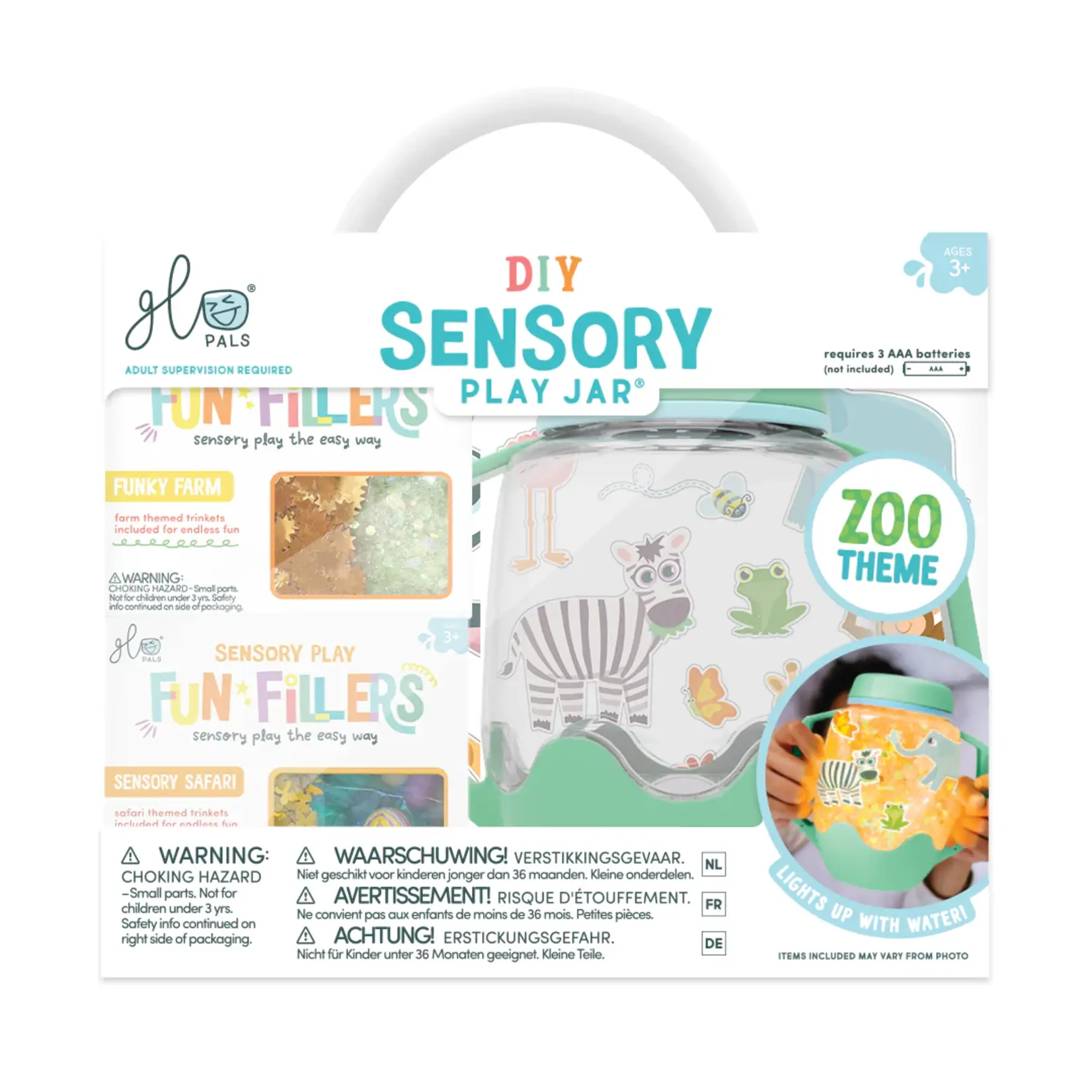 Glo Pals DIY Sensory Play Jar Set: Zoo Theme
