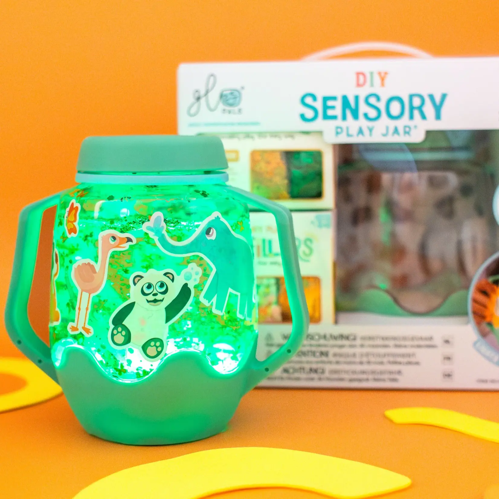 Glo Pals DIY Sensory Play Jar Set: Zoo Theme