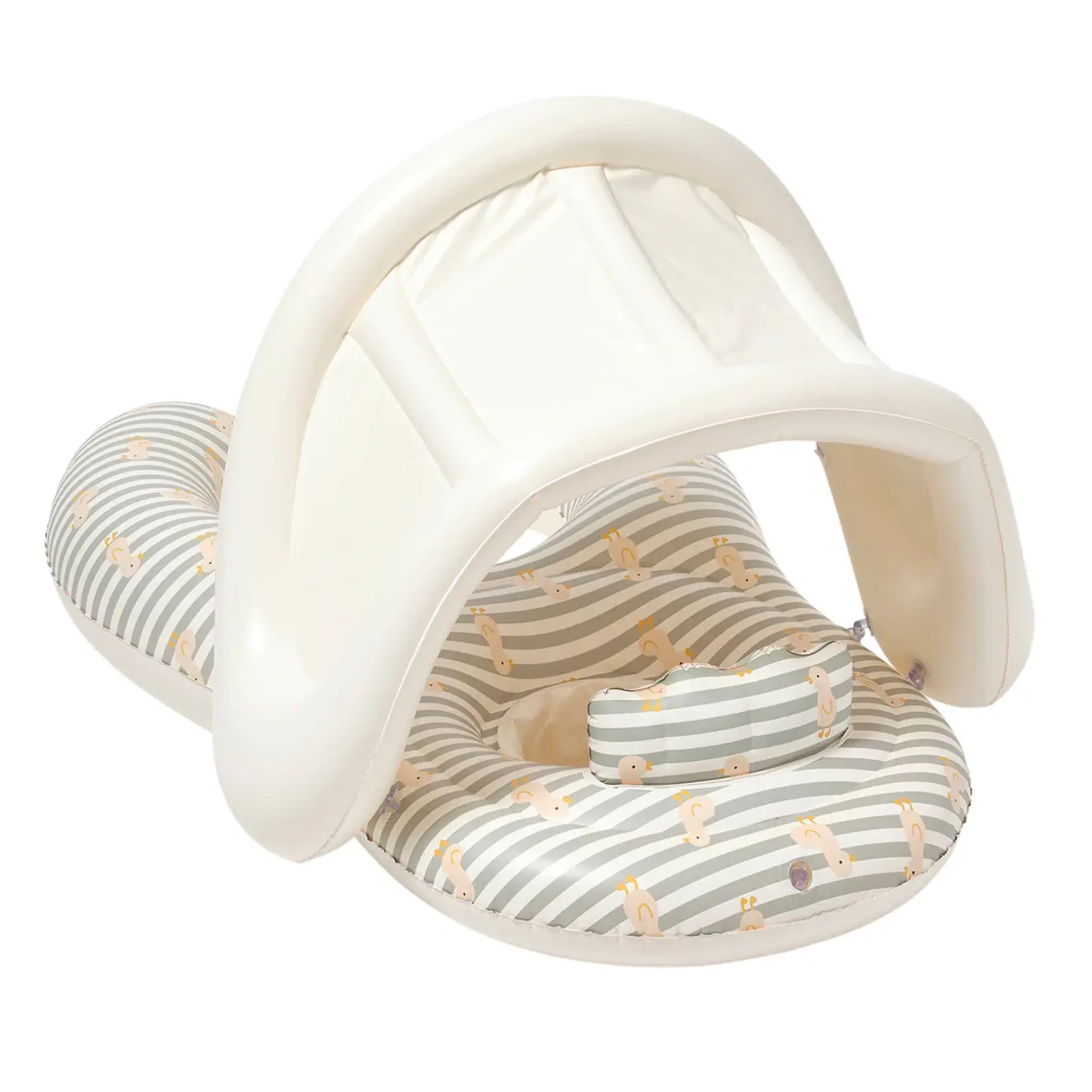Sunnylife Float Together Baby Seat Duck Sage Stripe