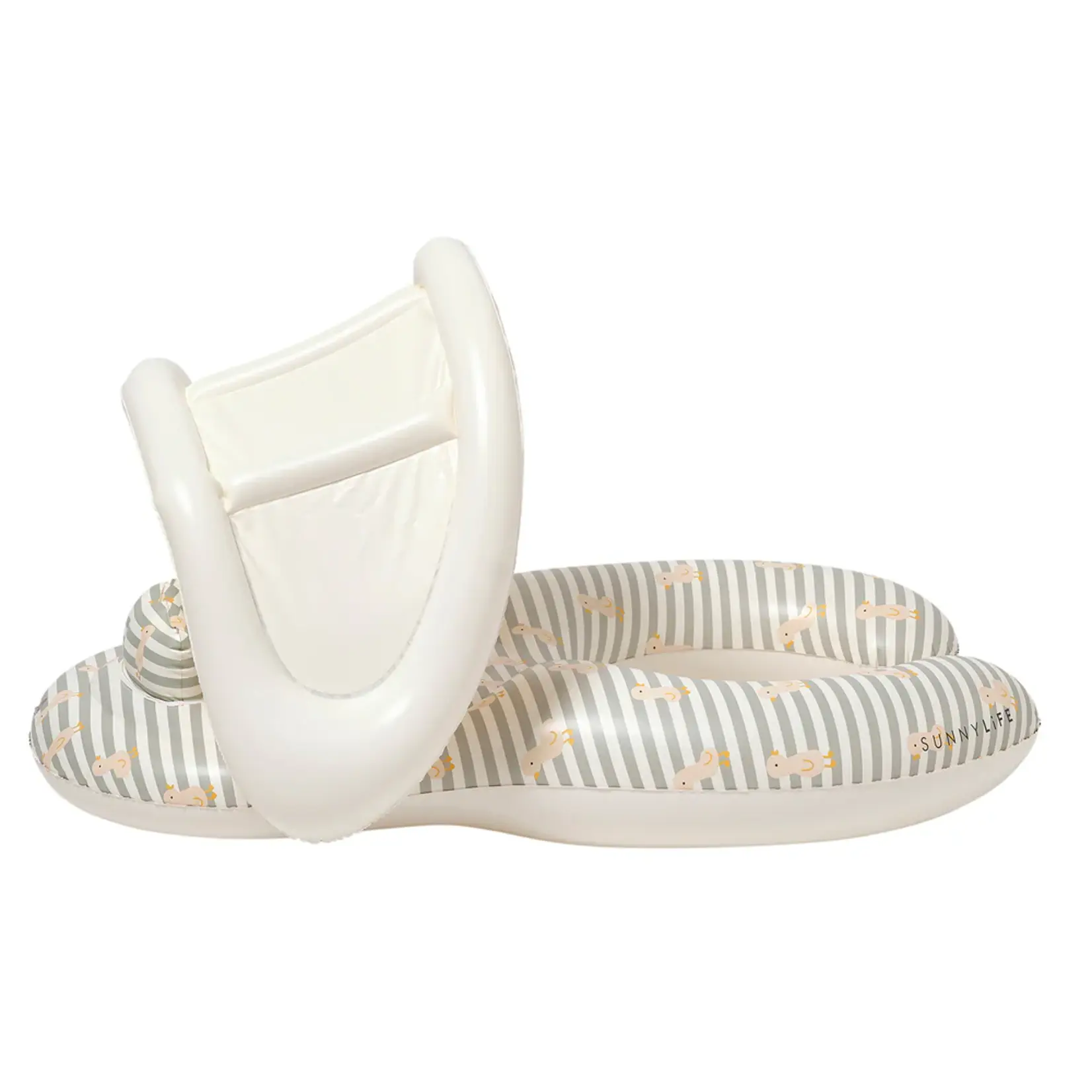 Sunnylife Float Together Baby Seat Duck Sage Stripe