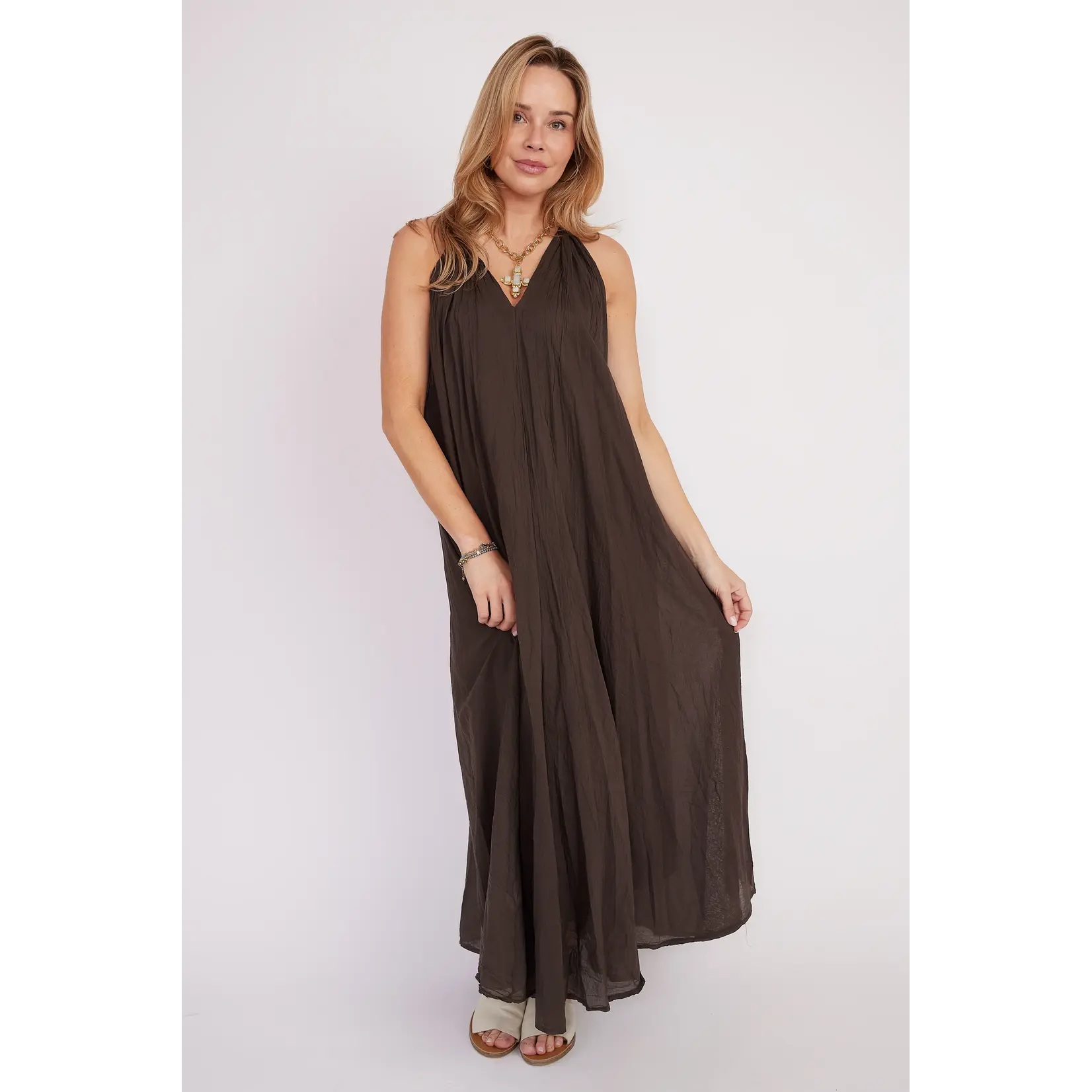 Cobblestone Natalia Cotton Dress Black