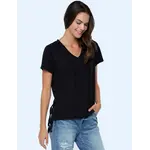 Billy T Side Tie Tee Black