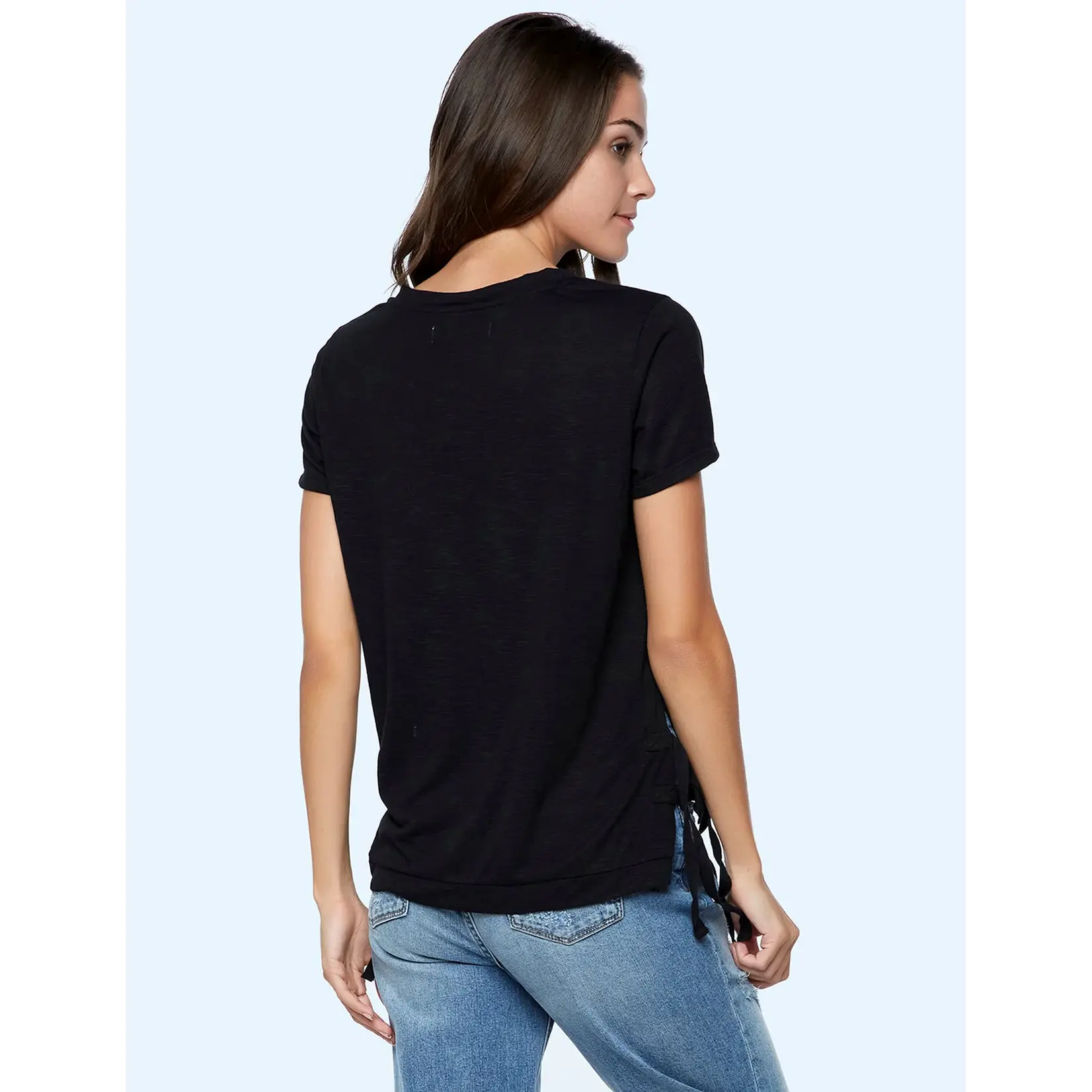 Billy T Side Tie Tee Black