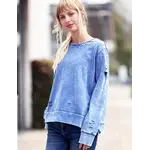 Billy T Side Tie Sweatshirt Denium Blue