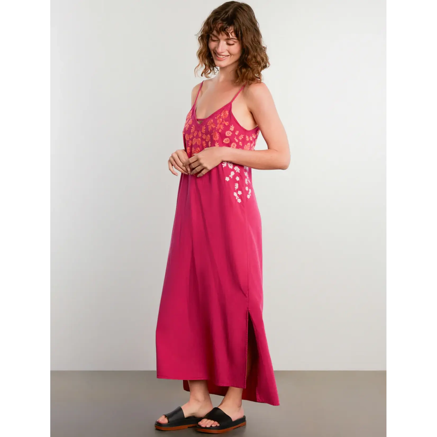 Billy T Flower Garden Slip Dress Very Berry