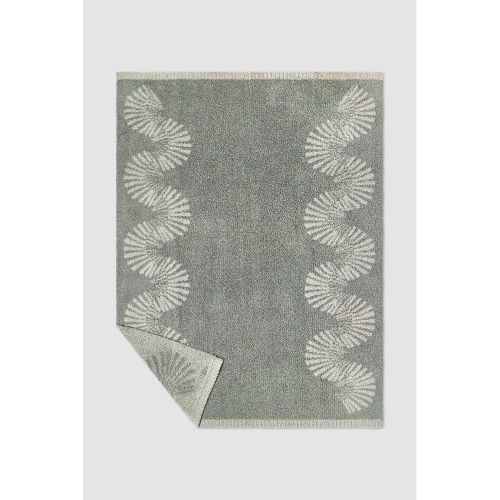 Barefoot Dreams CozyChic Spiral Seashell Throw 54x72 Faded Hazel Multi