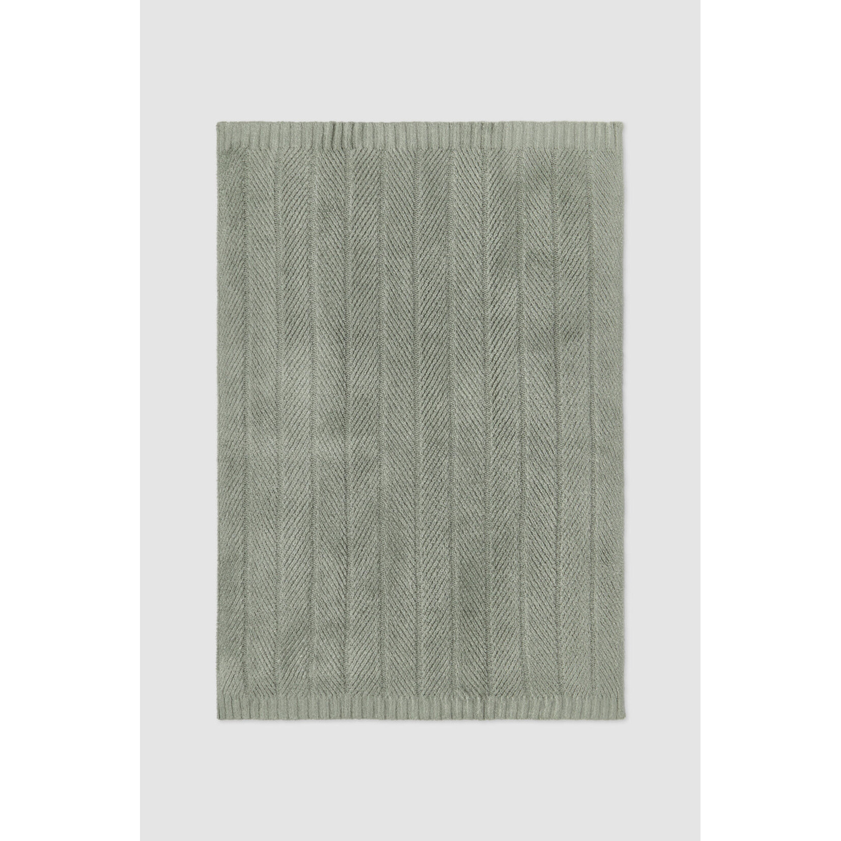 Barefoot Dreams Cozy Shine Herringbone Blanket 45x60 Wave