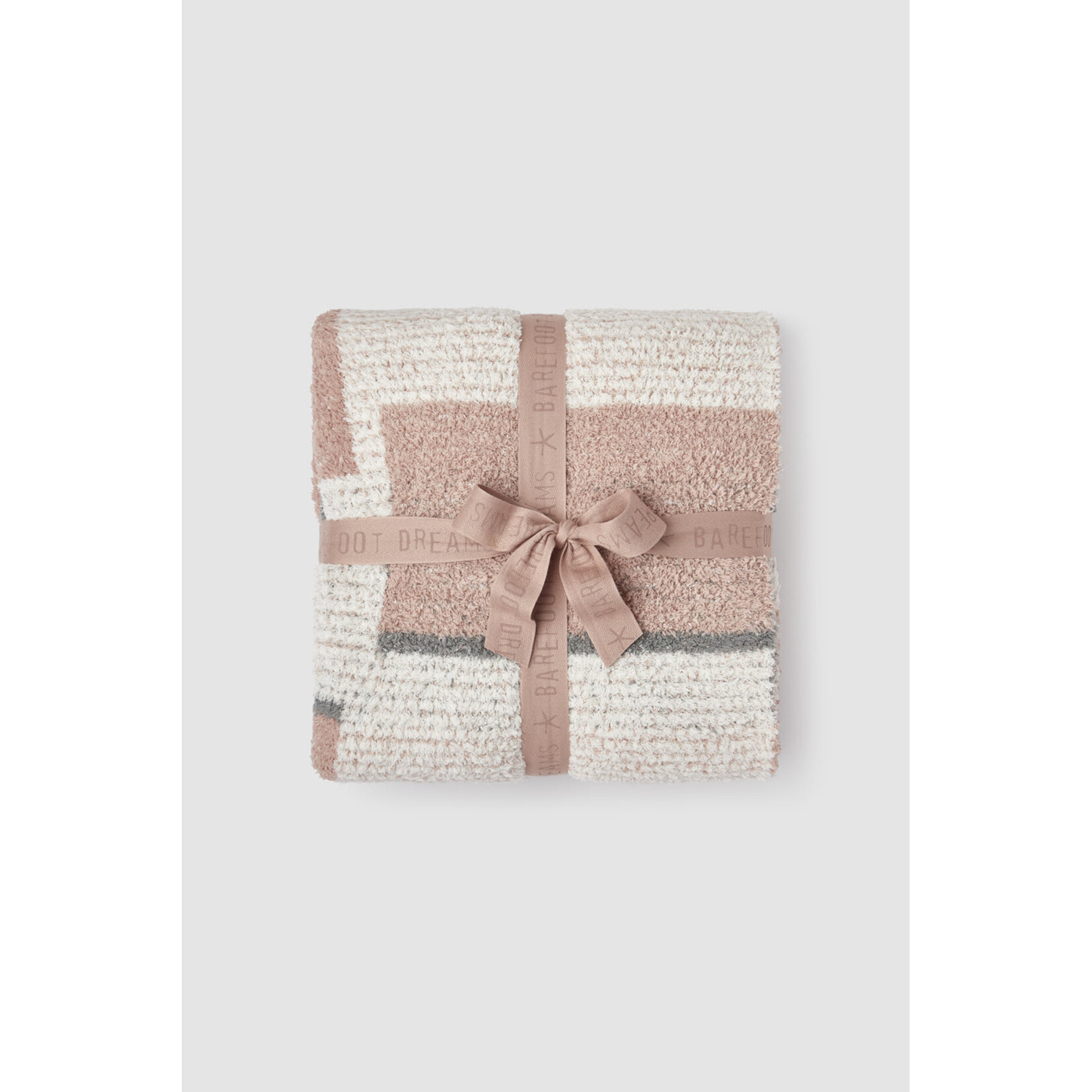 Barefoot Dreams CozyChic Cotton Playa Checkered Throw 54x72 Cream Multi