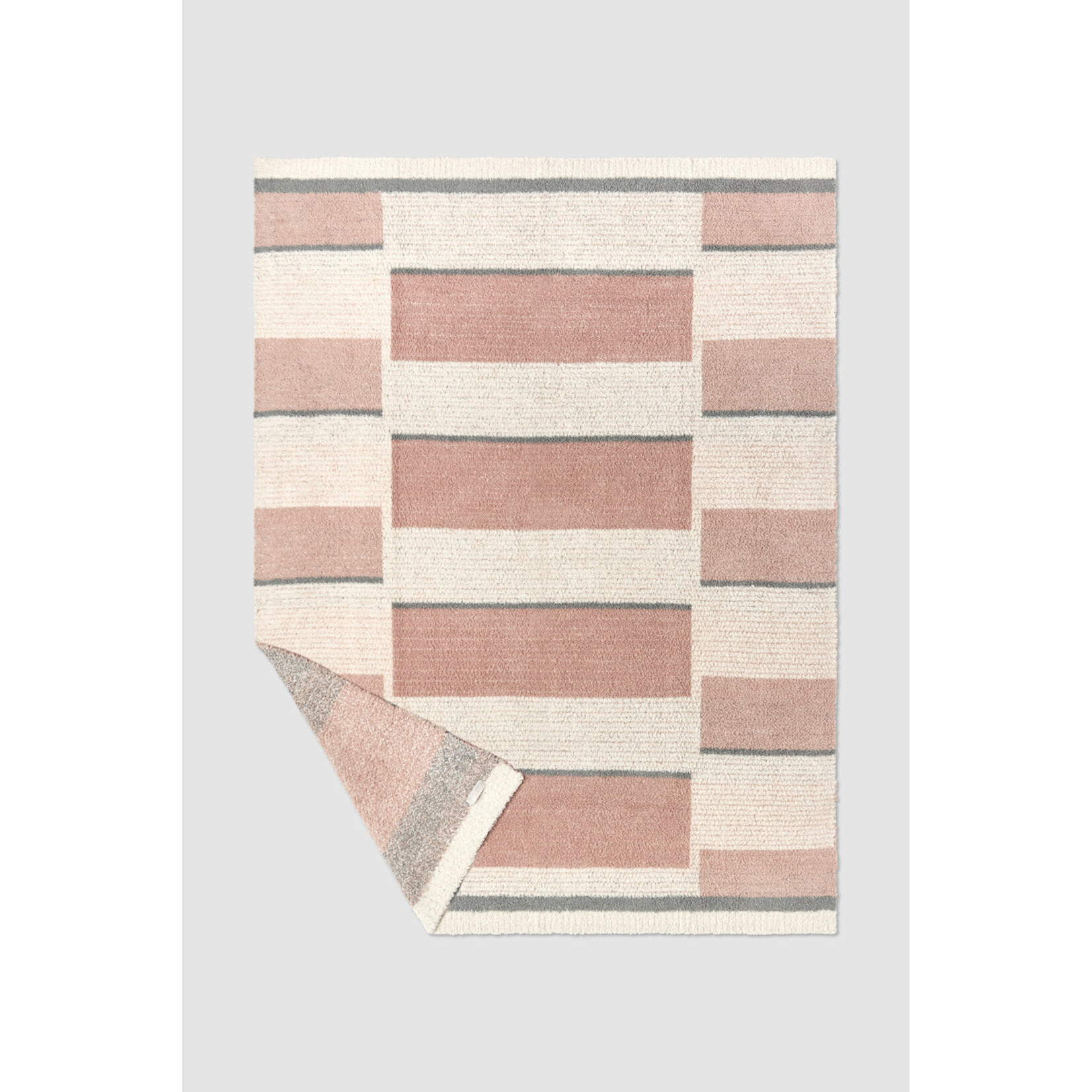 Barefoot Dreams CozyChic Cotton Playa Checkered Throw 54x72 Cream Multi