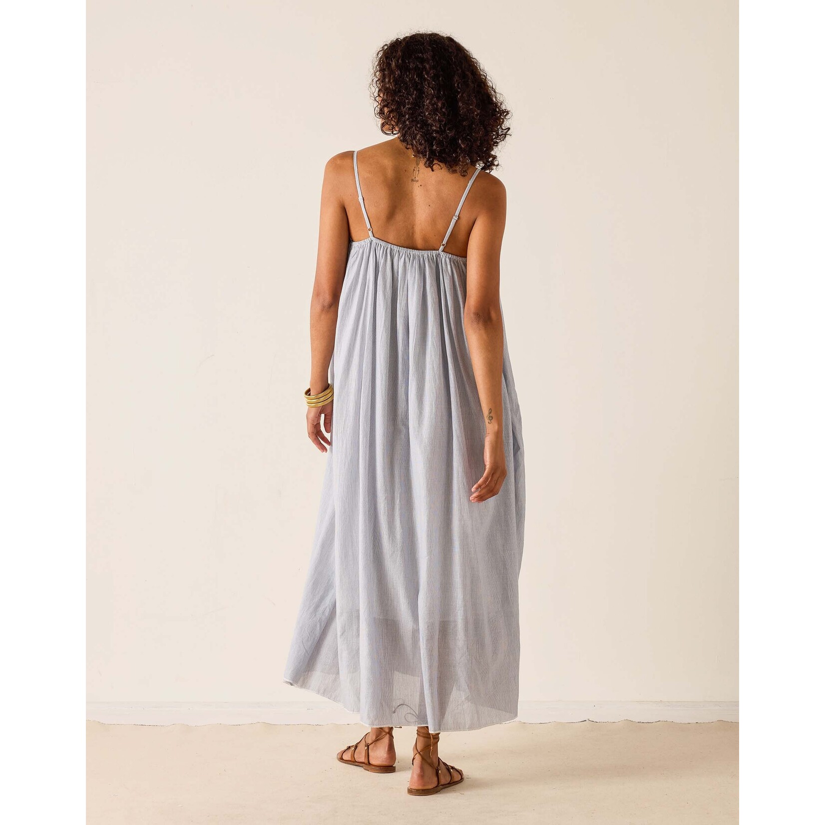 Mersea Patio Dress Chambray Stripe O/S