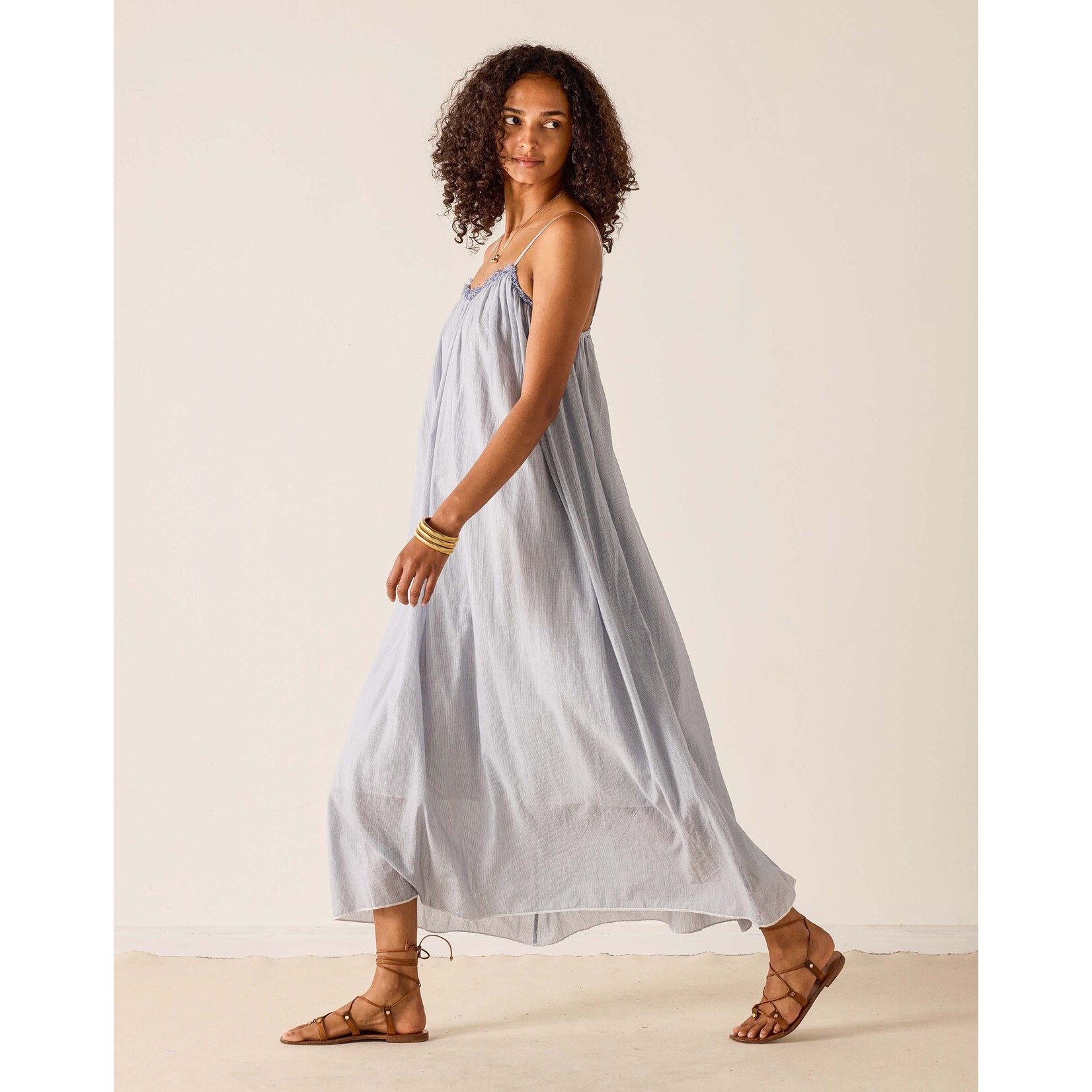 Mersea Patio Dress Chambray Stripe O/S