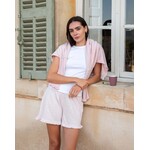 Mersea Traveler Ruffle Tee Short Rose Quartz