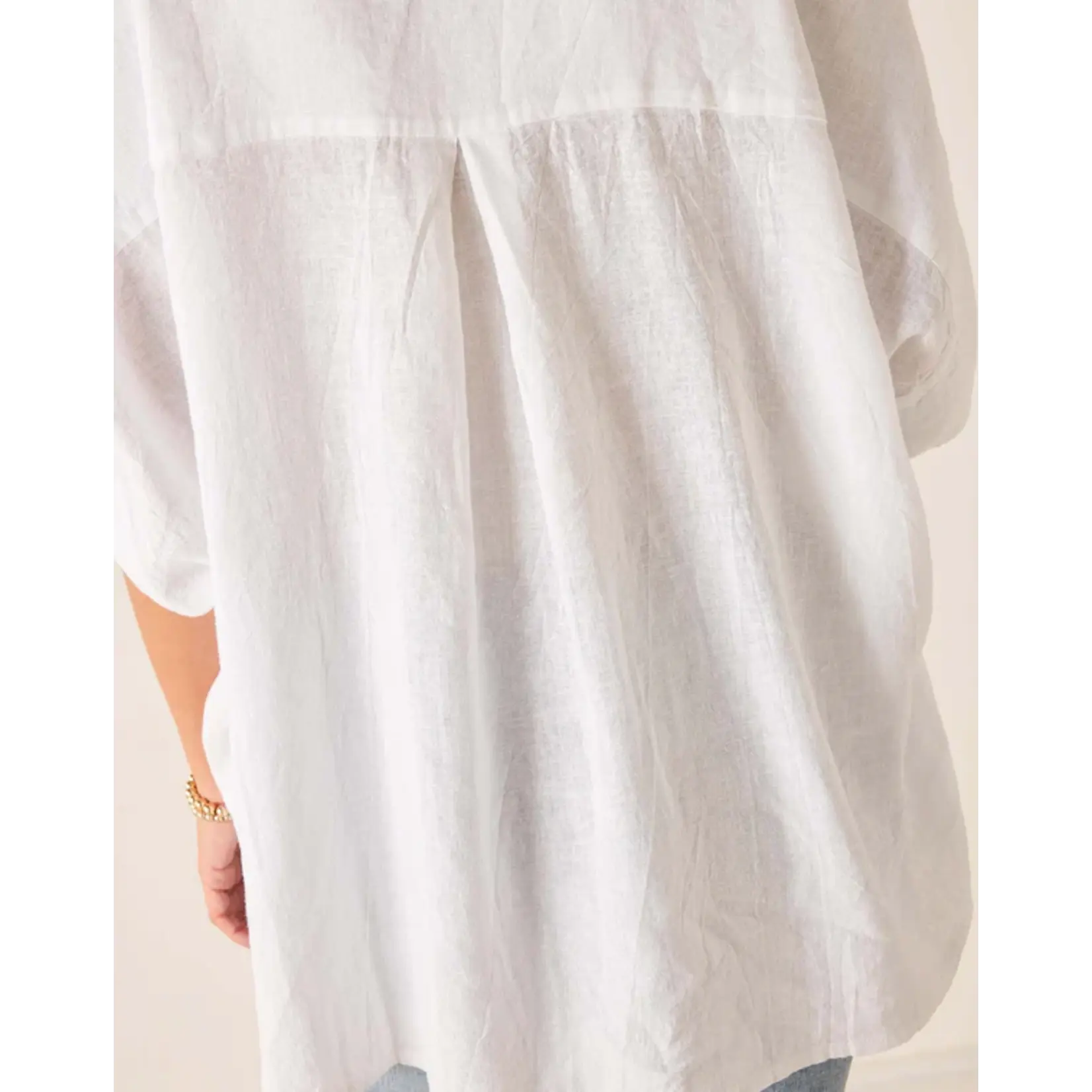 Mersea Hermosa Collared Top White OS