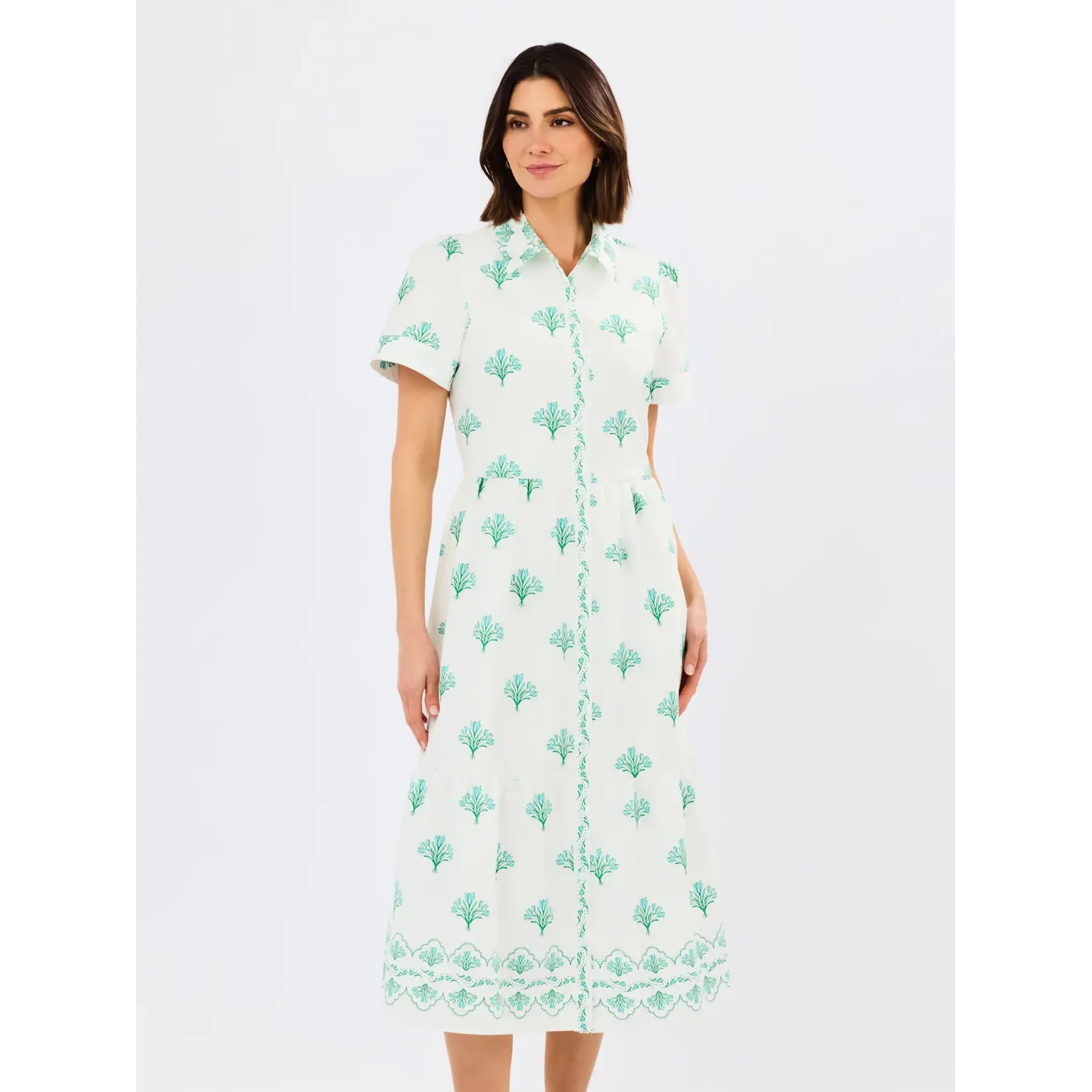 Mary Square Jema Bell Blooms Blue Dress