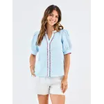 Mary Square Elaine Light Blue Top