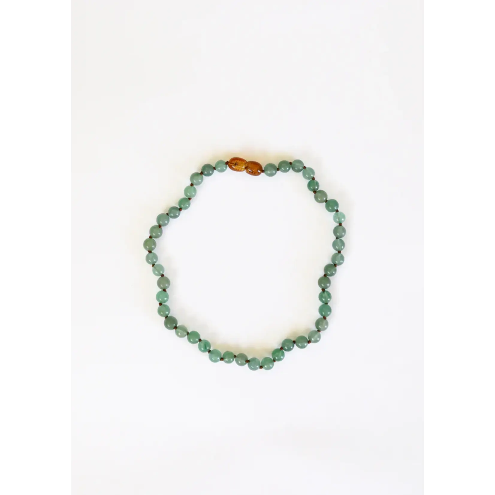 Canyon Leaf Pure Gemstone + Aventurine Beaded Necklace 12"
