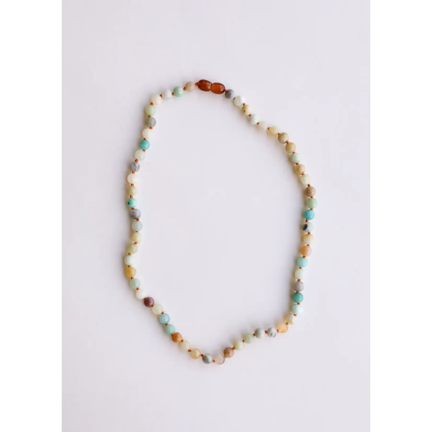 Canyon Leaf Natural Amazonite Gemstone Necklace 13"