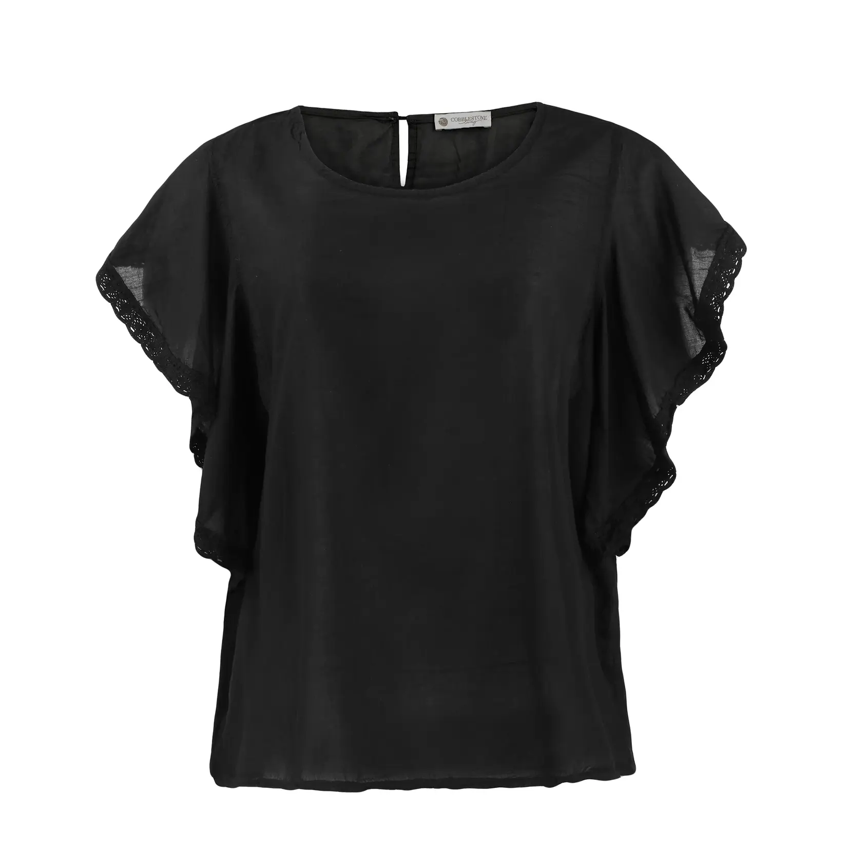 Cobblestone Letizia Cotton Blouse Black