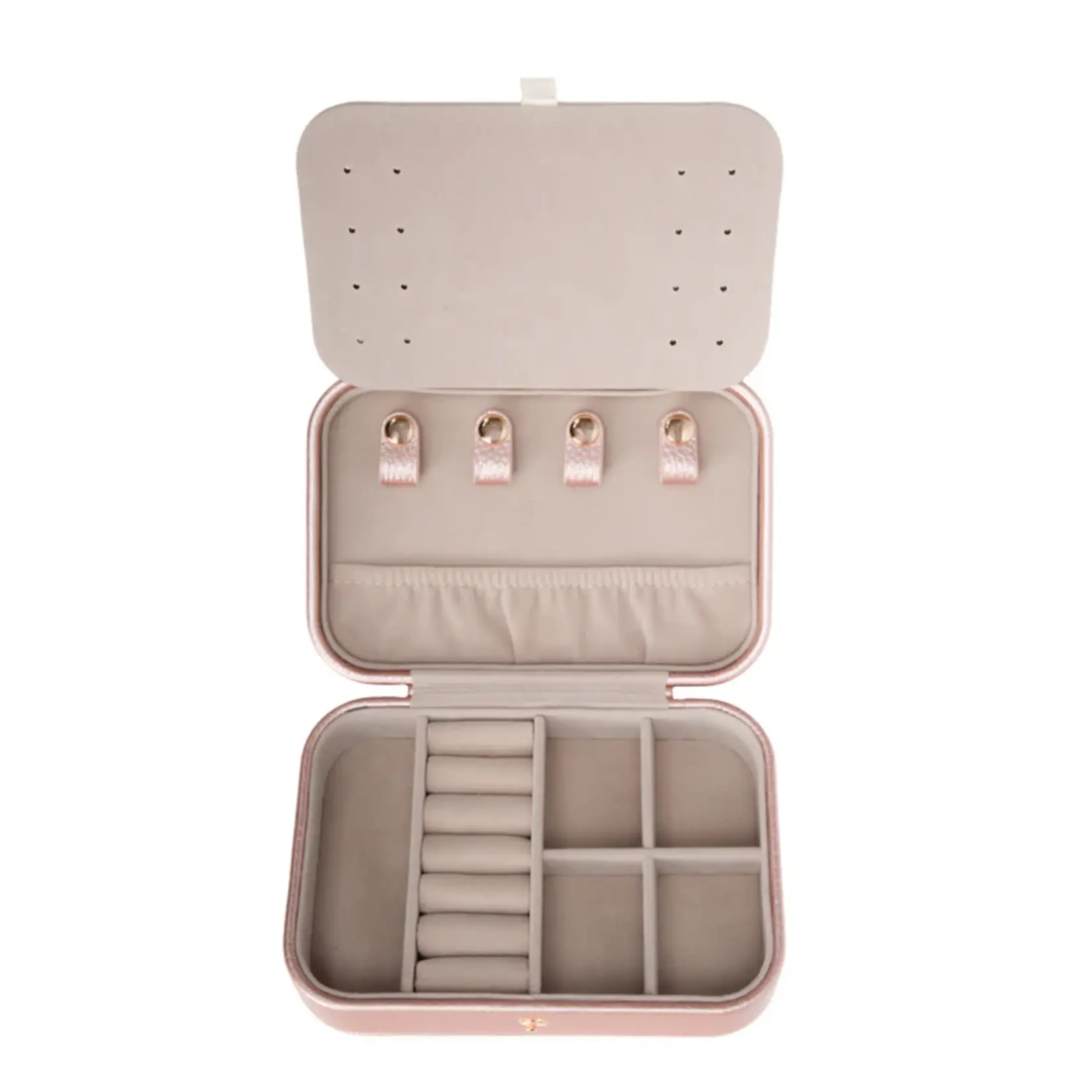 Brouk & Co. Leah Quilted Travel Jewelry Organizer Pink