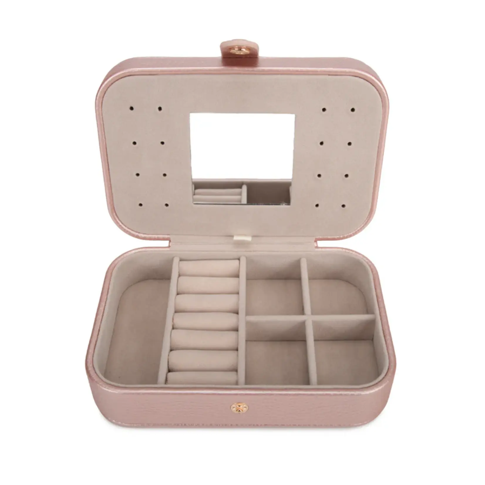 Brouk & Co. Leah Quilted Travel Jewelry Organizer Pink