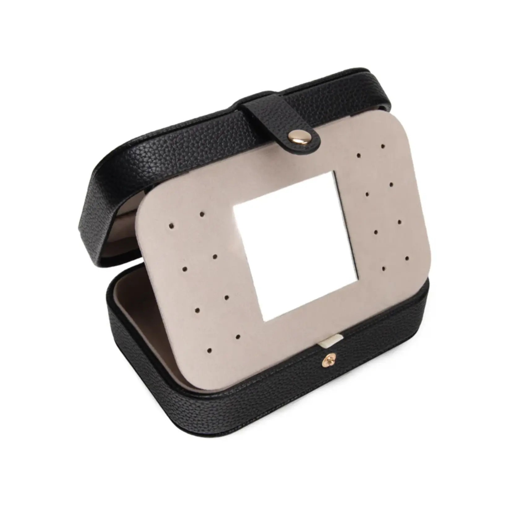 Brouk & Co. Leah Quilted Travel Jewelry Organizer Black
