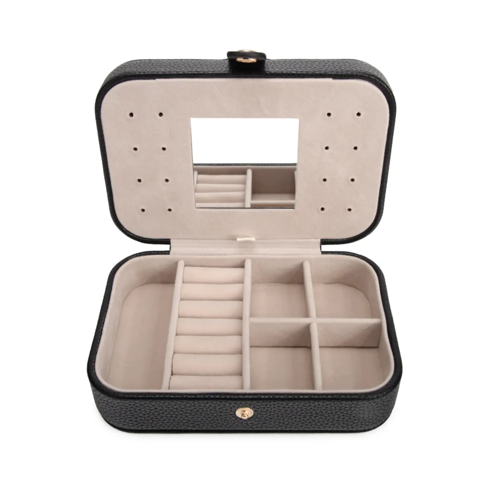 Brouk & Co. Leah Quilted Travel Jewelry Organizer Black