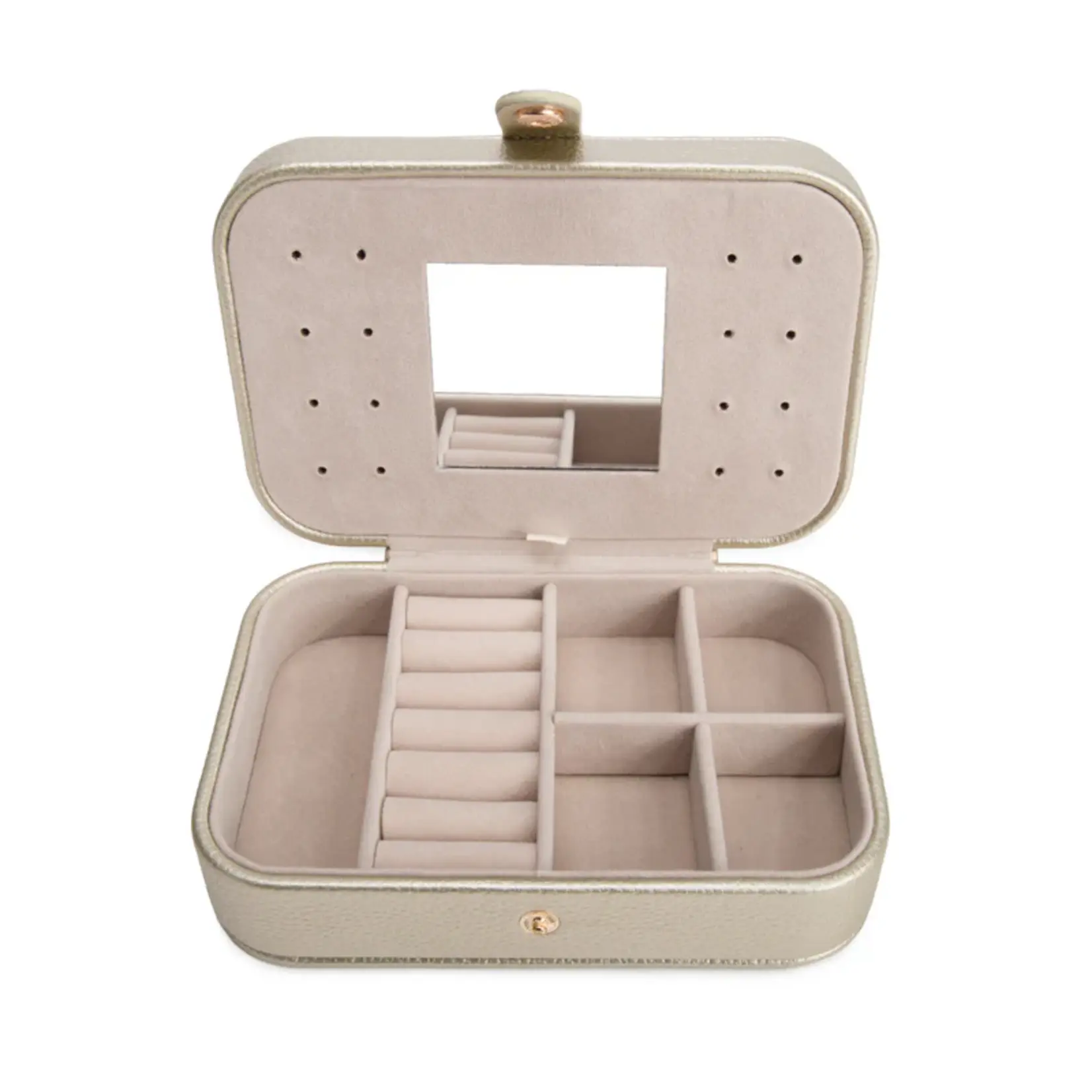 Brouk & Co. Leah Quilted Travel Jewelry Organizer Gold