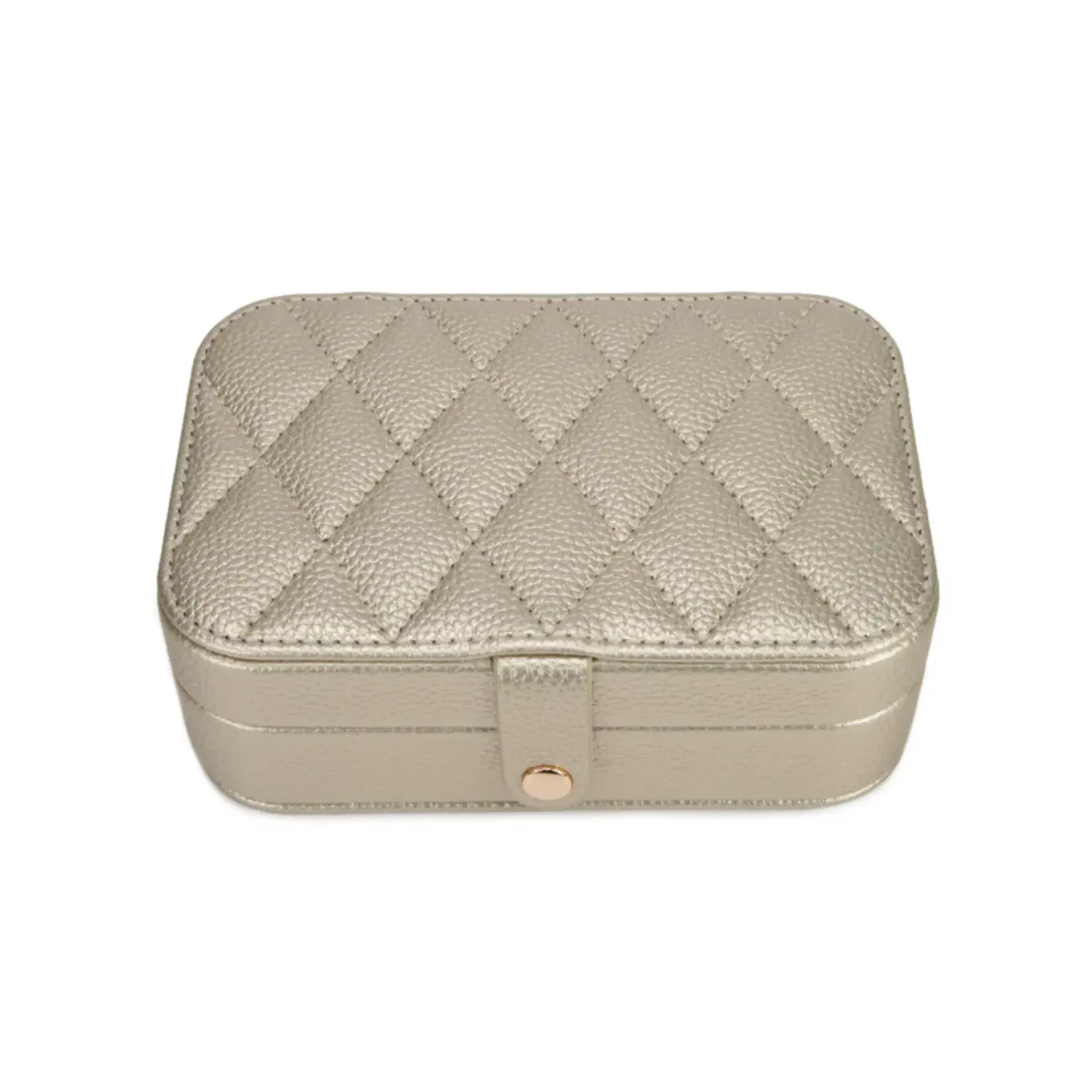 Brouk & Co. Leah Quilted Travel Jewelry Organizer Gold