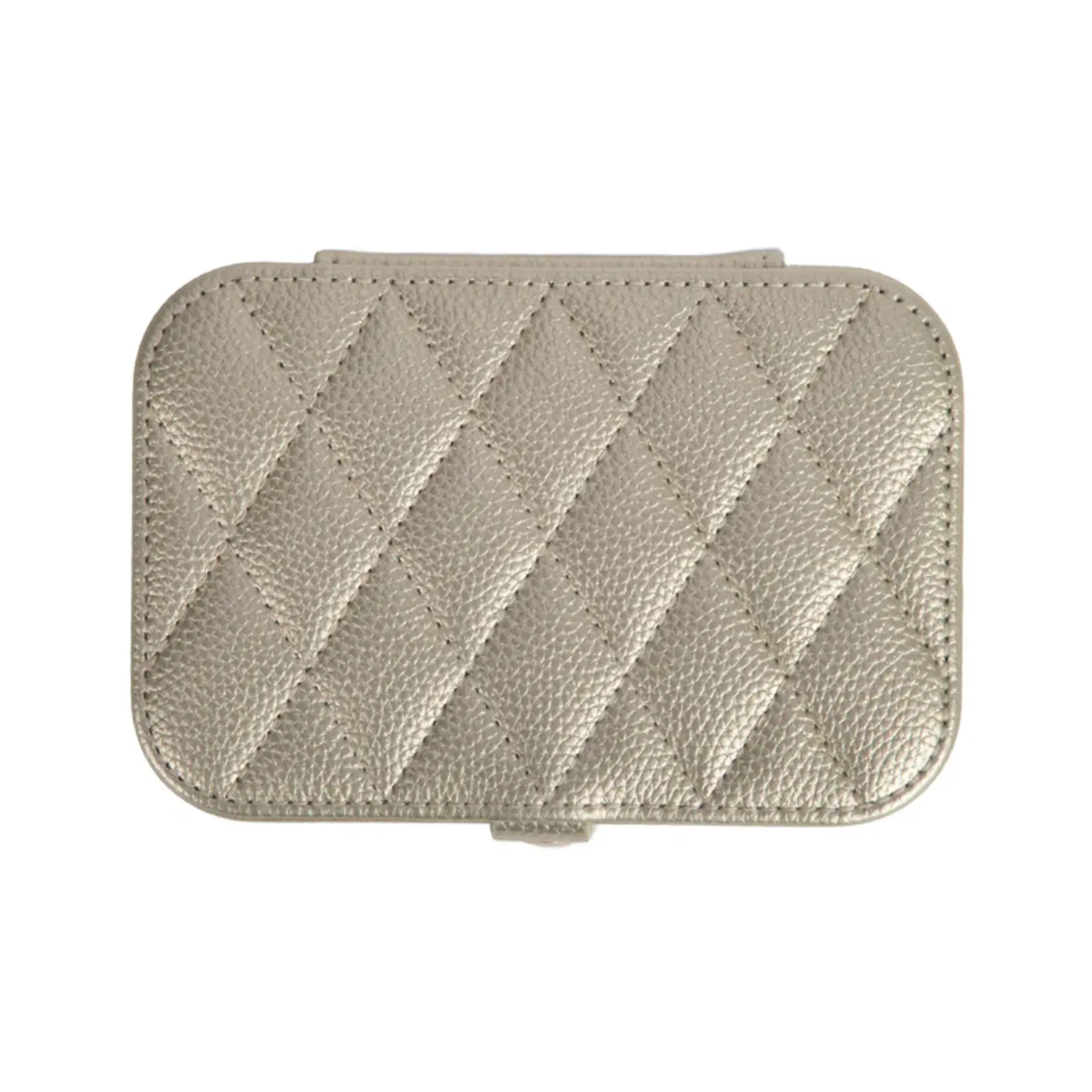 Brouk & Co. Leah Quilted Travel Jewelry Organizer Gold