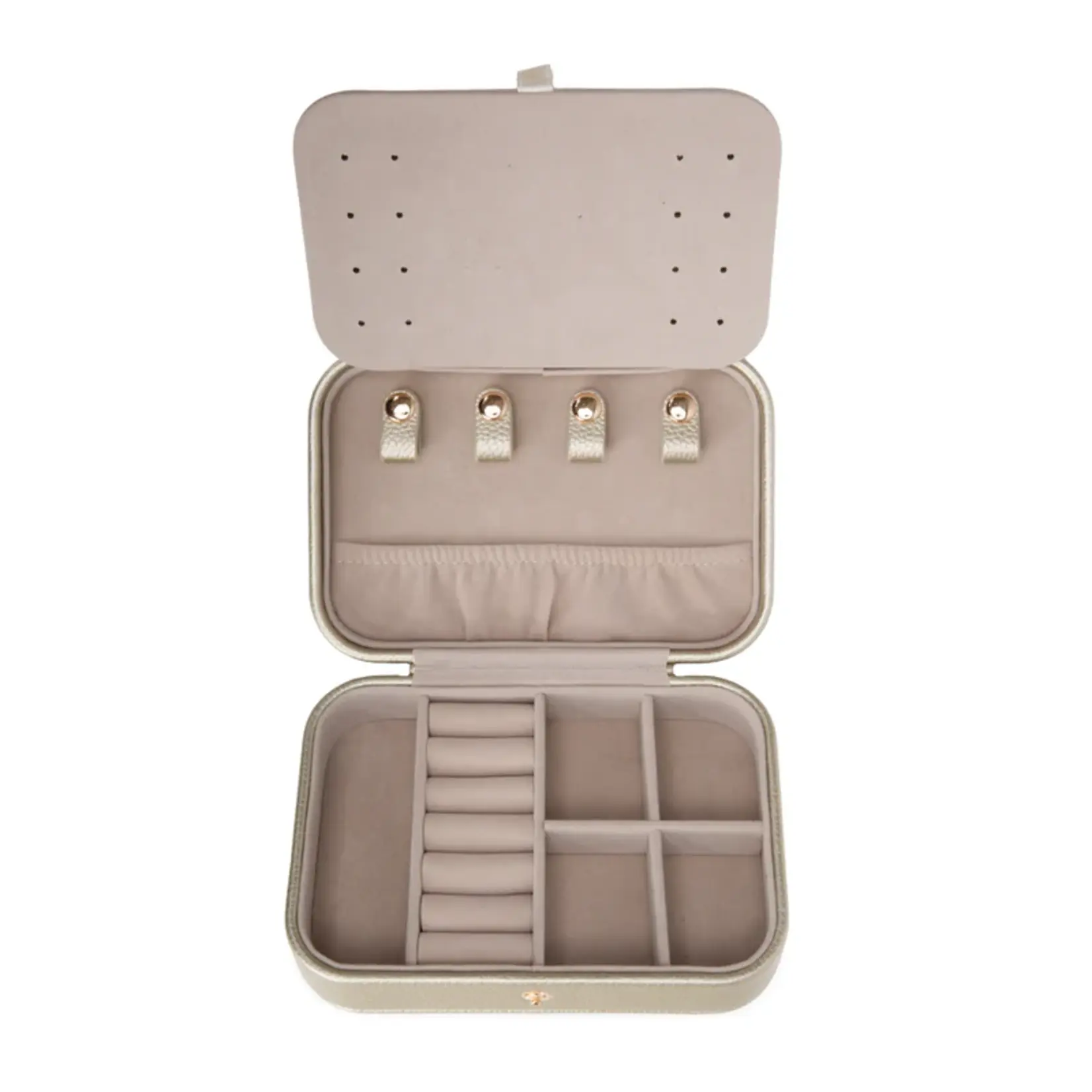 Brouk & Co. Leah Quilted Travel Jewelry Organizer Gold