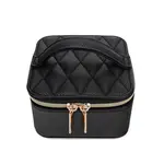 Brouk & Co. Leah Quilted Travel Jewelry Case with Pouch Black