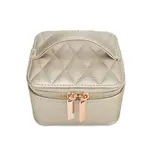 Brouk & Co. Leah Quilted Travel Jewelry Case with Pouch Gold